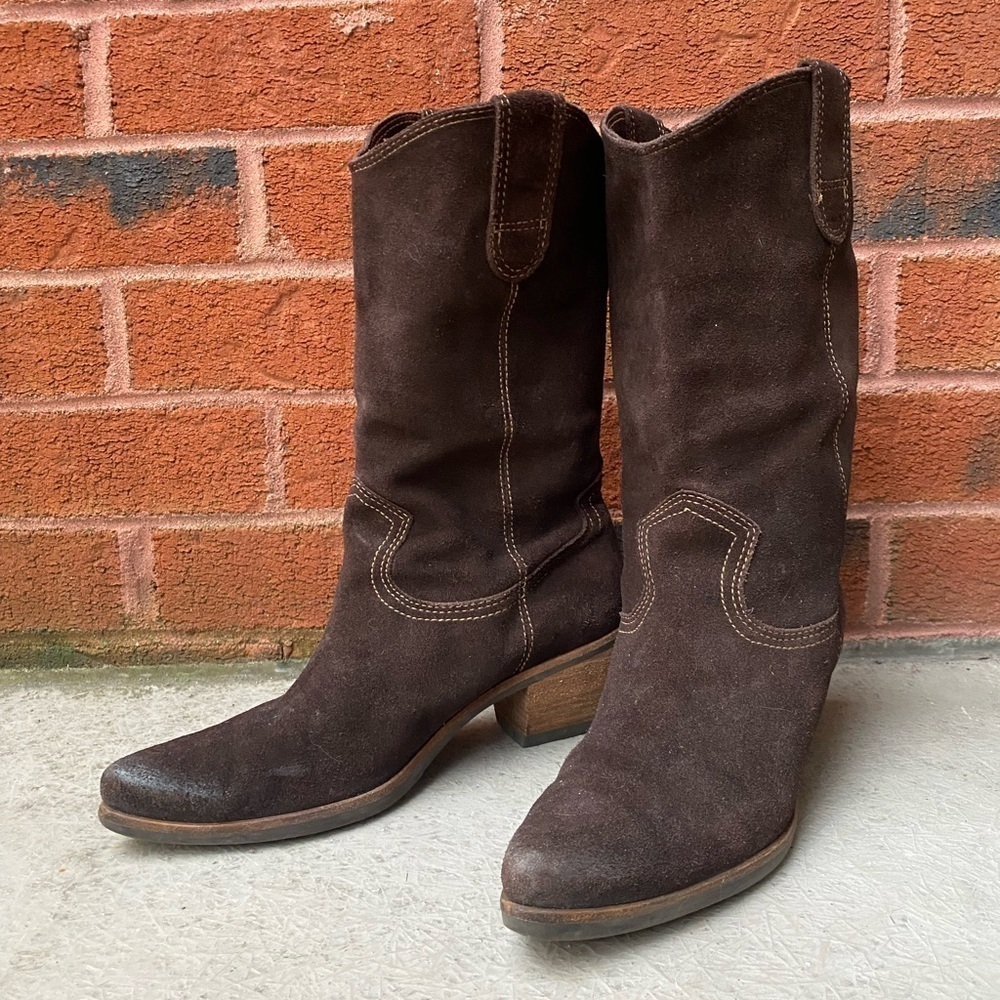 Matisse Brown Suede Western Cowgirl Boots Size 10 Country Concert - Picture 3 of 15